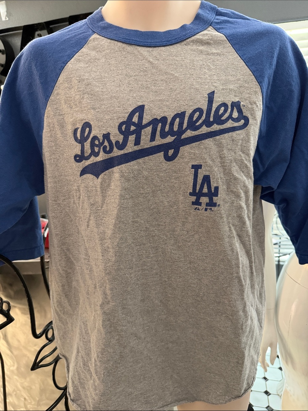 Vintage Majestic Los Angeles  Tee - Gray & Blue